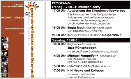 Thüringer Kunst- und Literaturfestival "provinzschrei"